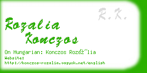 rozalia konczos business card